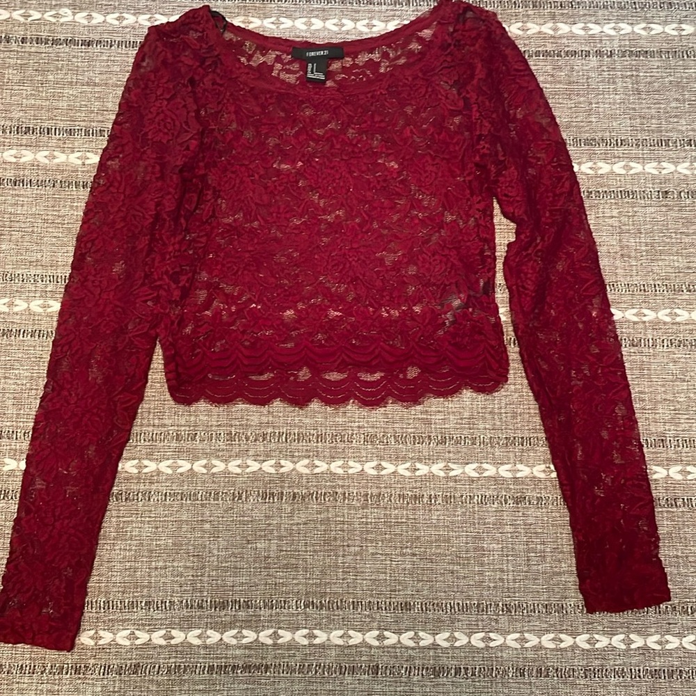 Forever 21 Small Lace Floral Top.